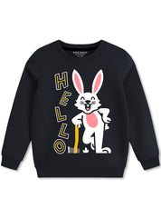 Hello Rabbit Printed Boys Sweatshirt