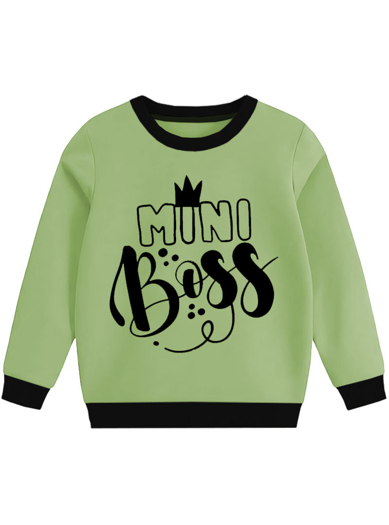 KIDS FLEECE SWEATSHIRT- MINI BOSS ( MULTICOLOR 2)