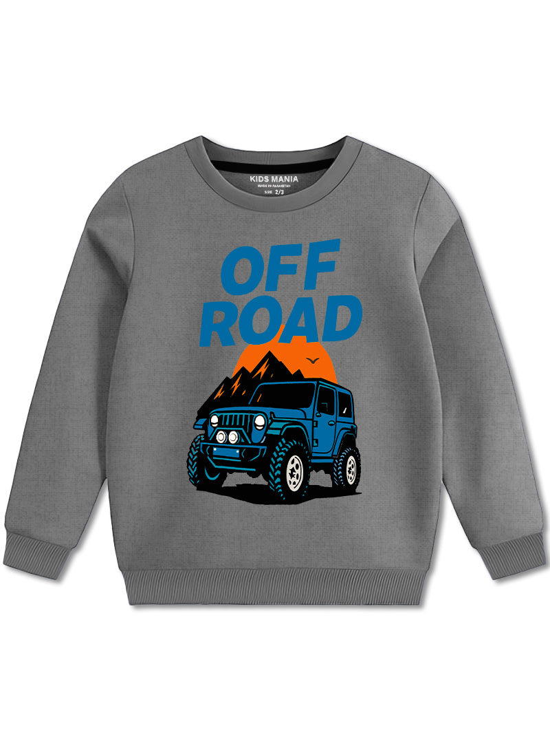 Off Road Jeep Adventure Warm Sweatshirt For Boys