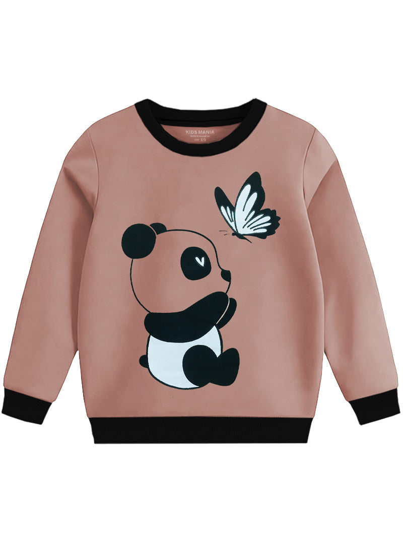 Sweatshirt - Butterfly & Panda Print