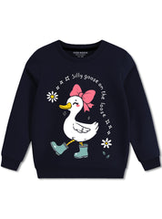 Silly Goose on The Loose Duck Sweatshirt For Girls
