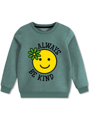 Always Kindness Cotton Fleece Sweatshirt For Girls