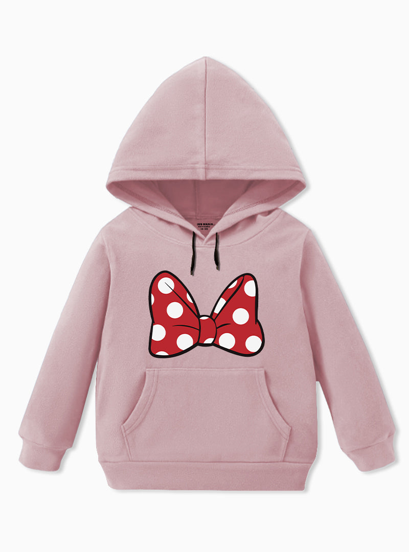 Girls Cherry Bow Hoodie