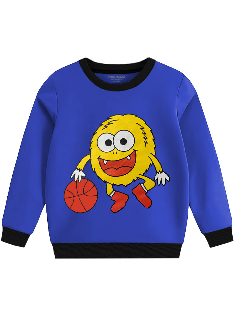 Sweatshirt - Football Smiling Monster cartoon