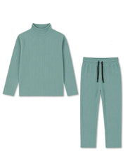 Kids Mint Frost Rib Thermal Set