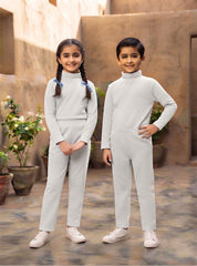 Kids Snow White Rib Thermal Set