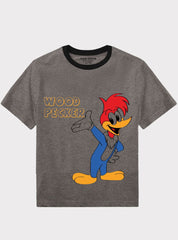 BOYS T-SHIRT ROUND NECK WOOD PECKER