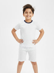 Boys Summer Printed T Shirt Shorts Set Star Print