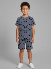 Boys Panda Peek Short Set
