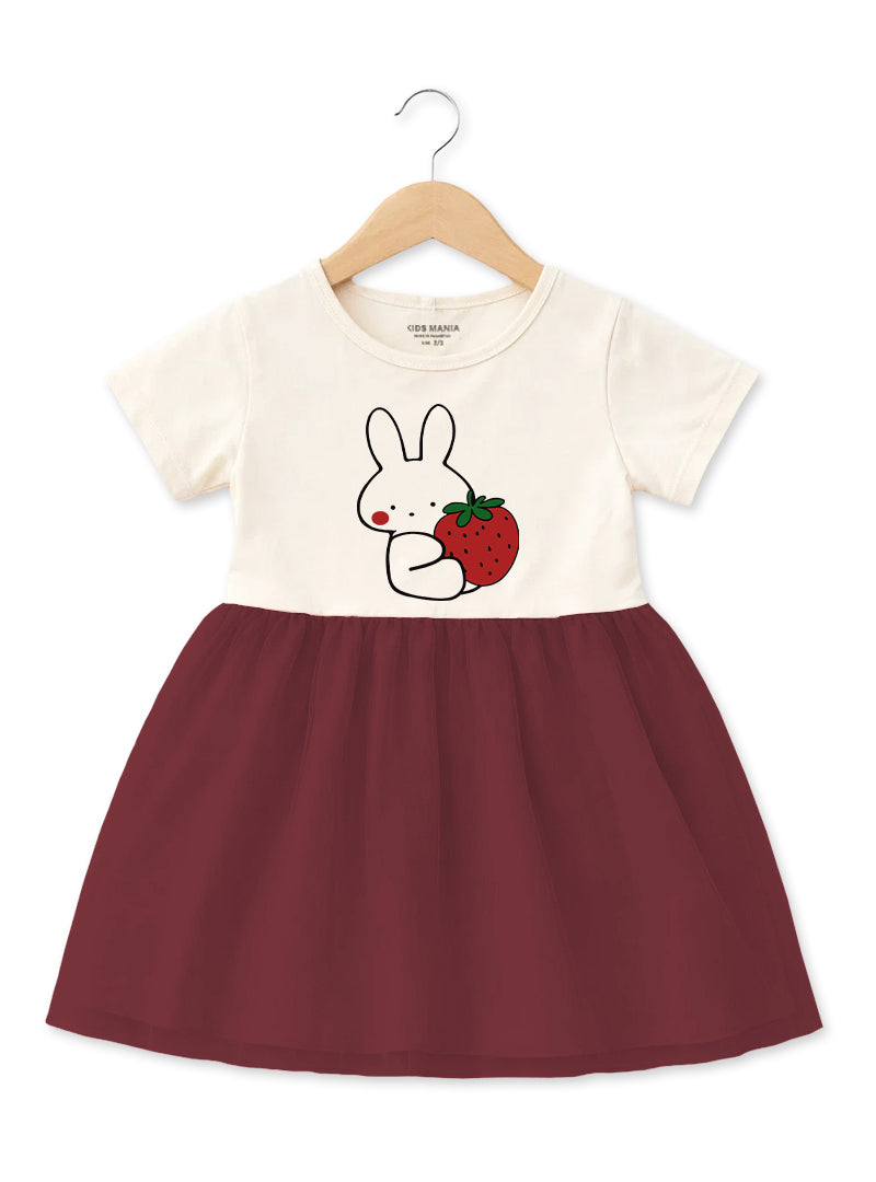 Girls Berry Bunny Frock