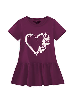 Egg plant Frock for Girl