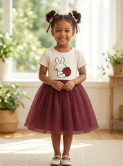 Girls Berry Bunny Frock