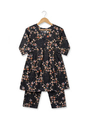 Girls Midnight Floral Ethnic Suit Set