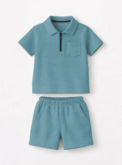 Boys Classic Pocket Polo Co Ord Set