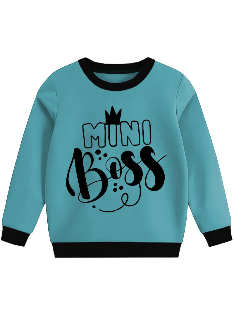 KIDS FLEECE SWEATSHIRT- MINI BOSS ( MULTICOLOR 2)