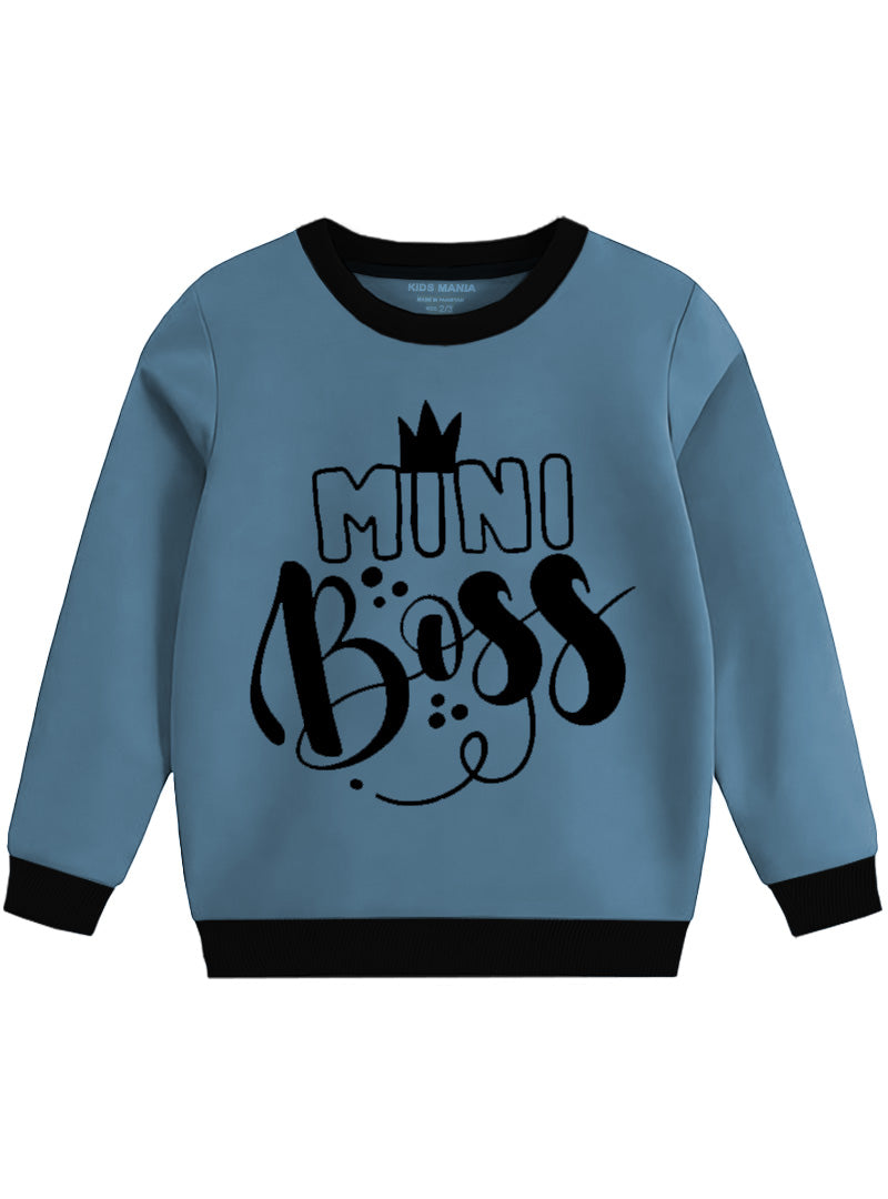 KIDS FLEECE SWEATSHIRT- MINI BOSS ( MULTICOLOR 2)