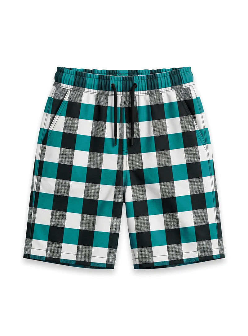 Boys Casual Check Print Short