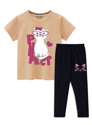 Peach orange T Shirt for Girl