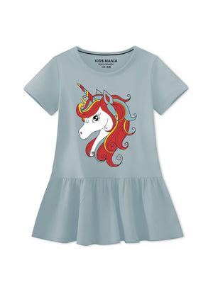 Powder blue Frock for Girl