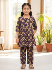 Girls Vintage Bloom Peplum Set