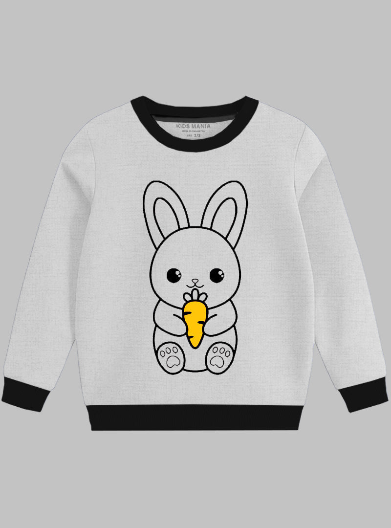 Children's Sweatshirt - Cartoon Bunny Rabbit