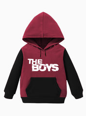 Maroon & Black Kids Full Sleeves Hoodie - The Boys