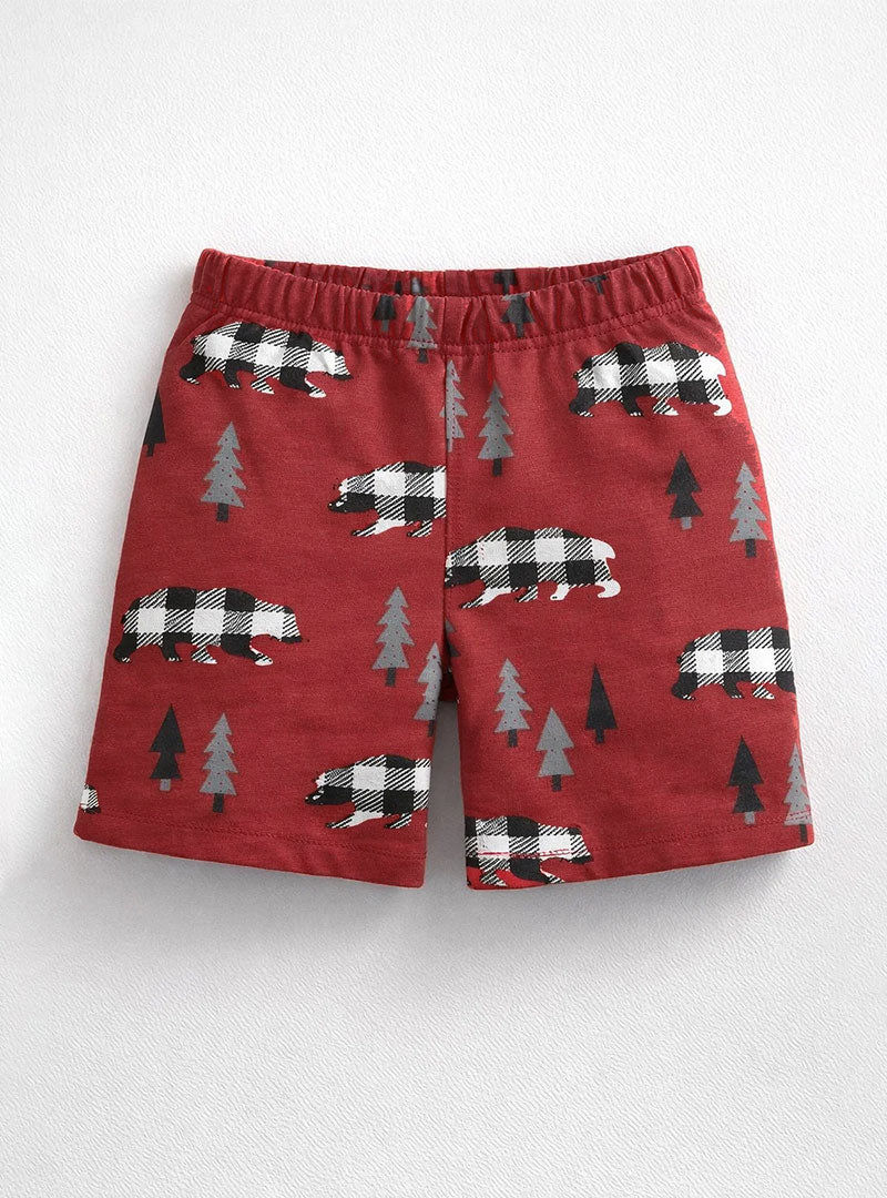 Boys Bear Printed Shorts