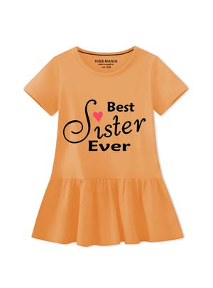 Bright orange Frock for Girl