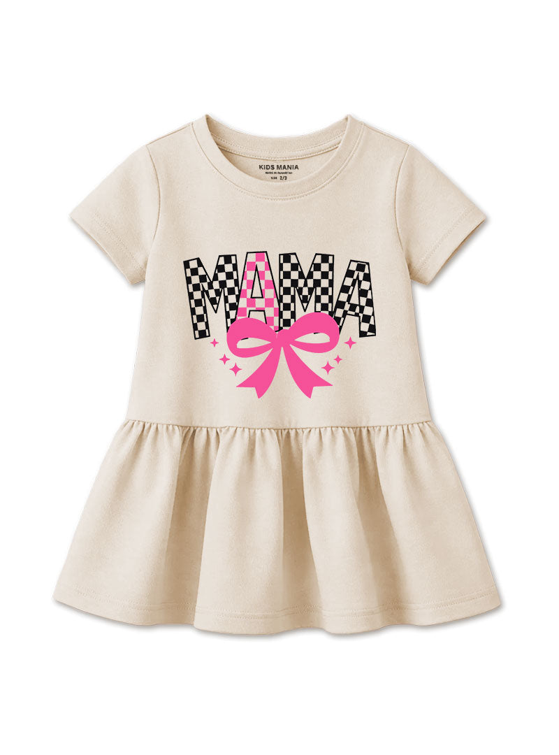 Girls Mama Bow Peplum Top