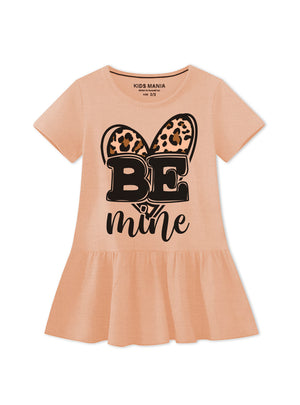 Peach orange Frock for Girl