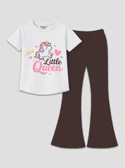Girls Little Queen Bell Bottom Set