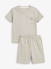 Boys Cream Pocket Style Co Ord Set
