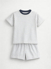 Boys Summer Printed T Shirt Shorts Set Star Print