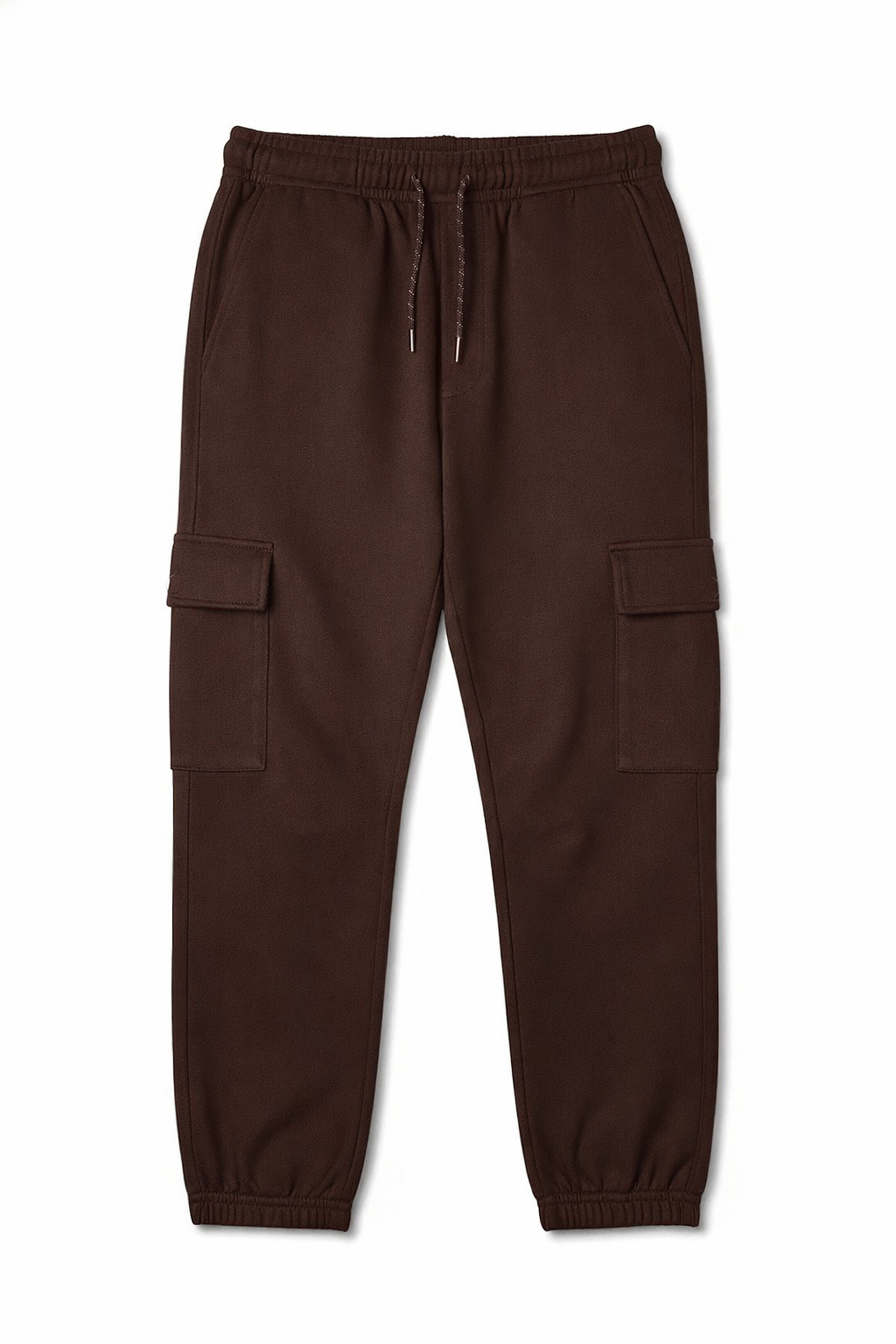 Cargo Trouser For Boys Side Pockets and Adjustable Drawstring Waist Brown