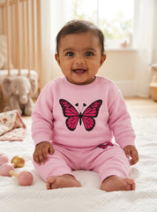 Toddler Winter Set Pink Butterfly
