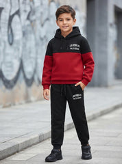 Boys Winter Hoodie Set Los Angeles Colorblock