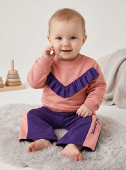 Toddler Winter Set Purple Bloom Ruffle