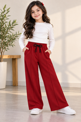 Girls Winter Trouser Crimson Flow