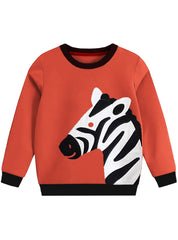 Zebra Printed Sweatshirt