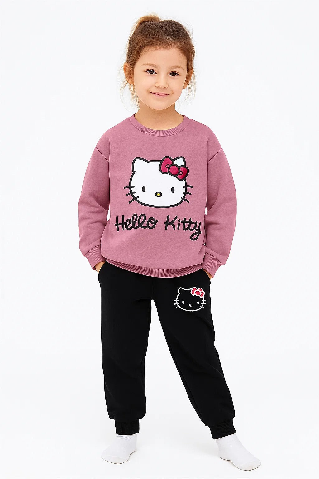 Cozy 2 Pcs Hello Kitty Winter Set For Girls