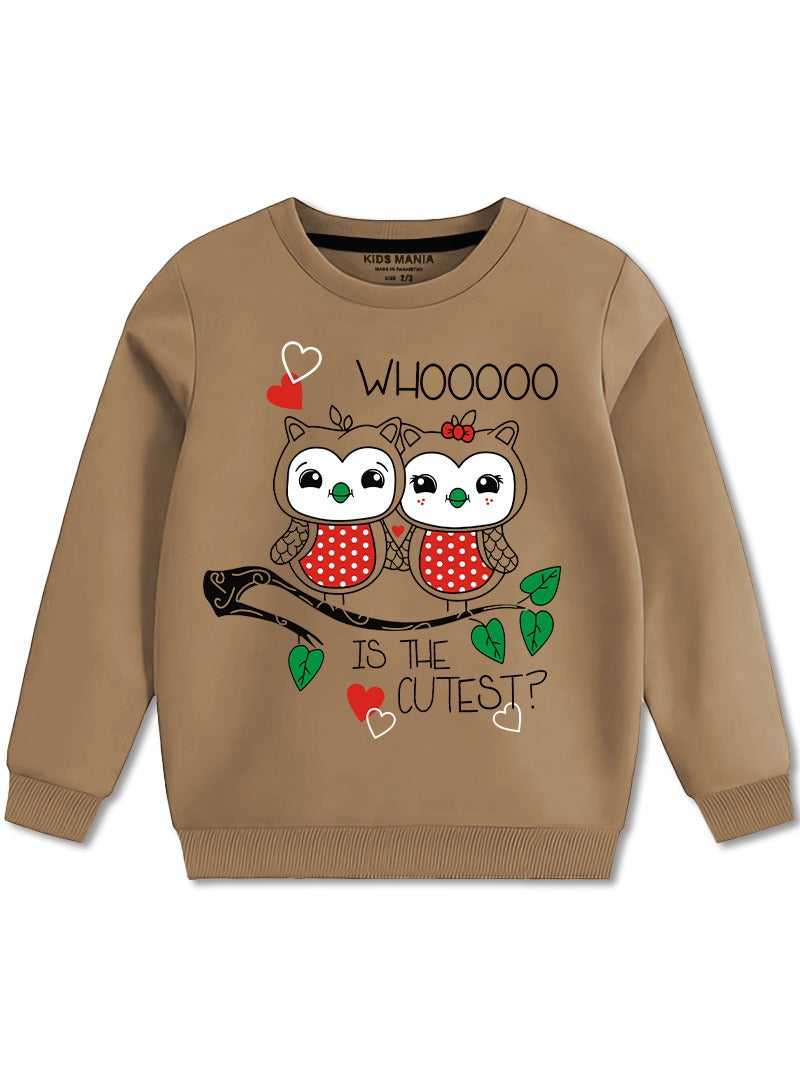 Whooo is The Cutest Adorable Fleece Shirts For Girls
