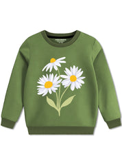 Girls Winter Sweatshirt – Floral Design