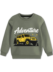 Boys Winter Sweatshirt – Adventure Jeep Print