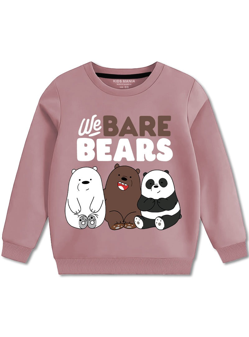 Cartoon Bears Printed Kids Sweatshirt