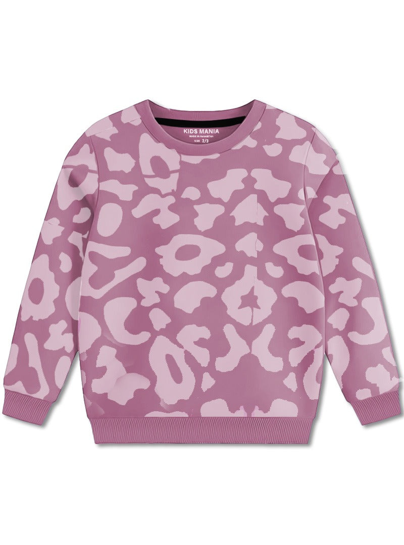 Girls Dusty Pink Camo Sweatshirt