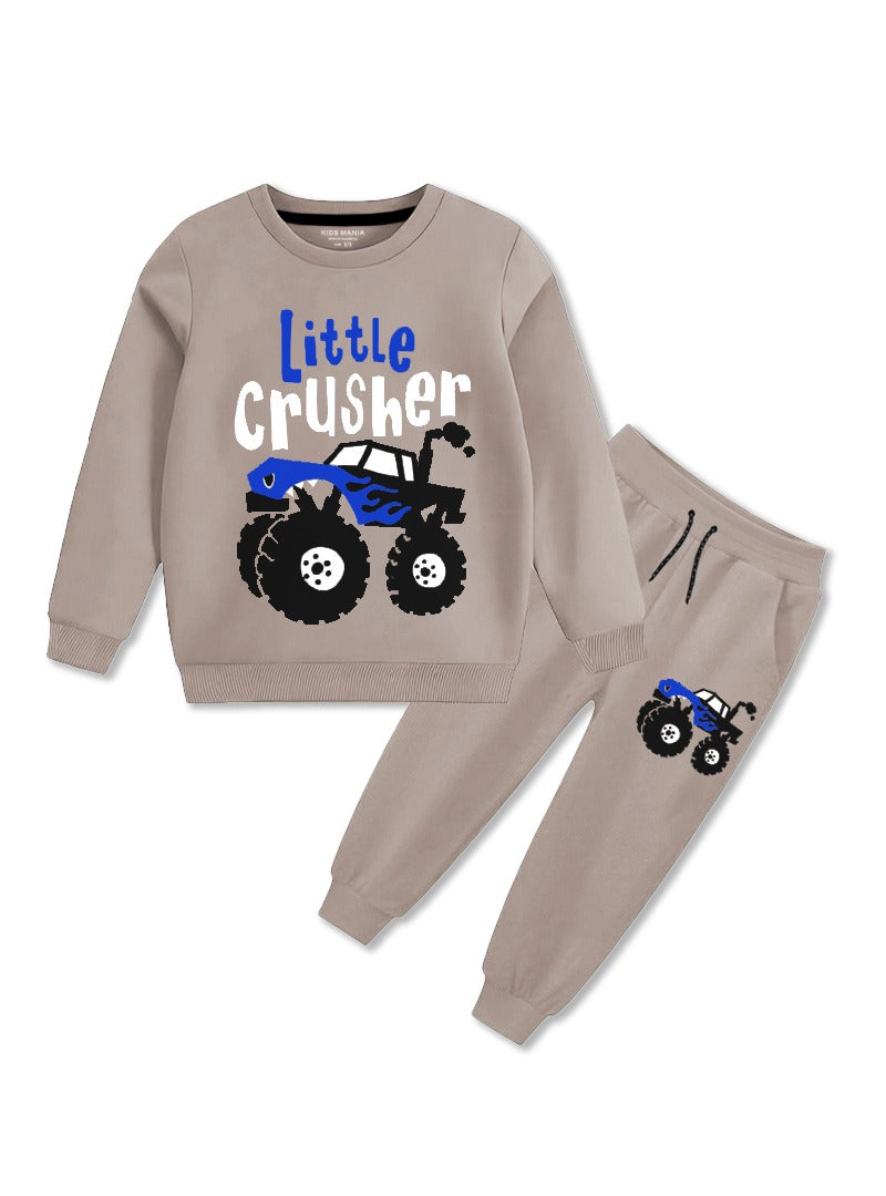 Little Crusher Truck Print Winter Set for Kids