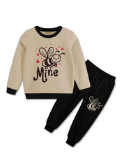 Cute Bee Mine Printed Kids Winter Set