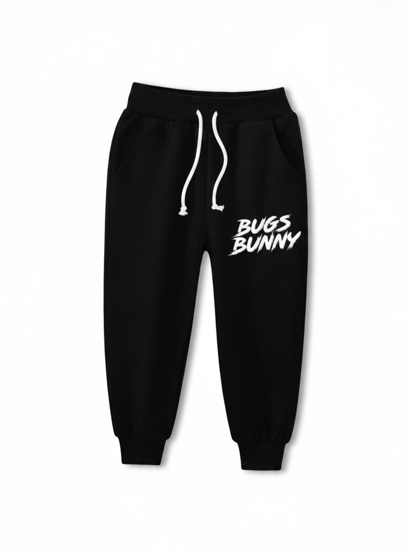 Bugs Bunny Print Black Trouser