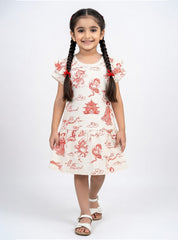 Girls Oriental Print Frock