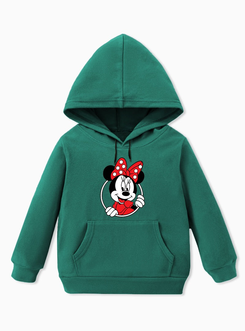 Cute Bow Girls Fleece Hoodie